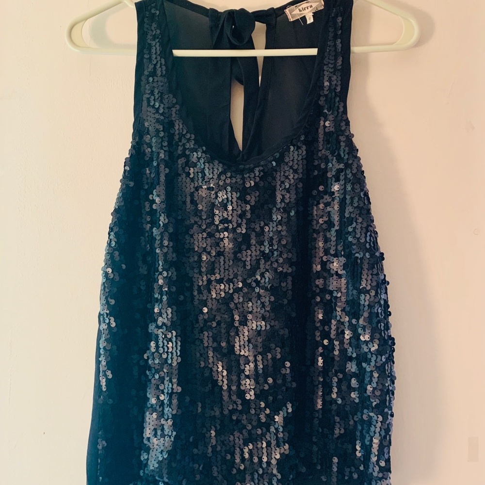 Black Sequin top